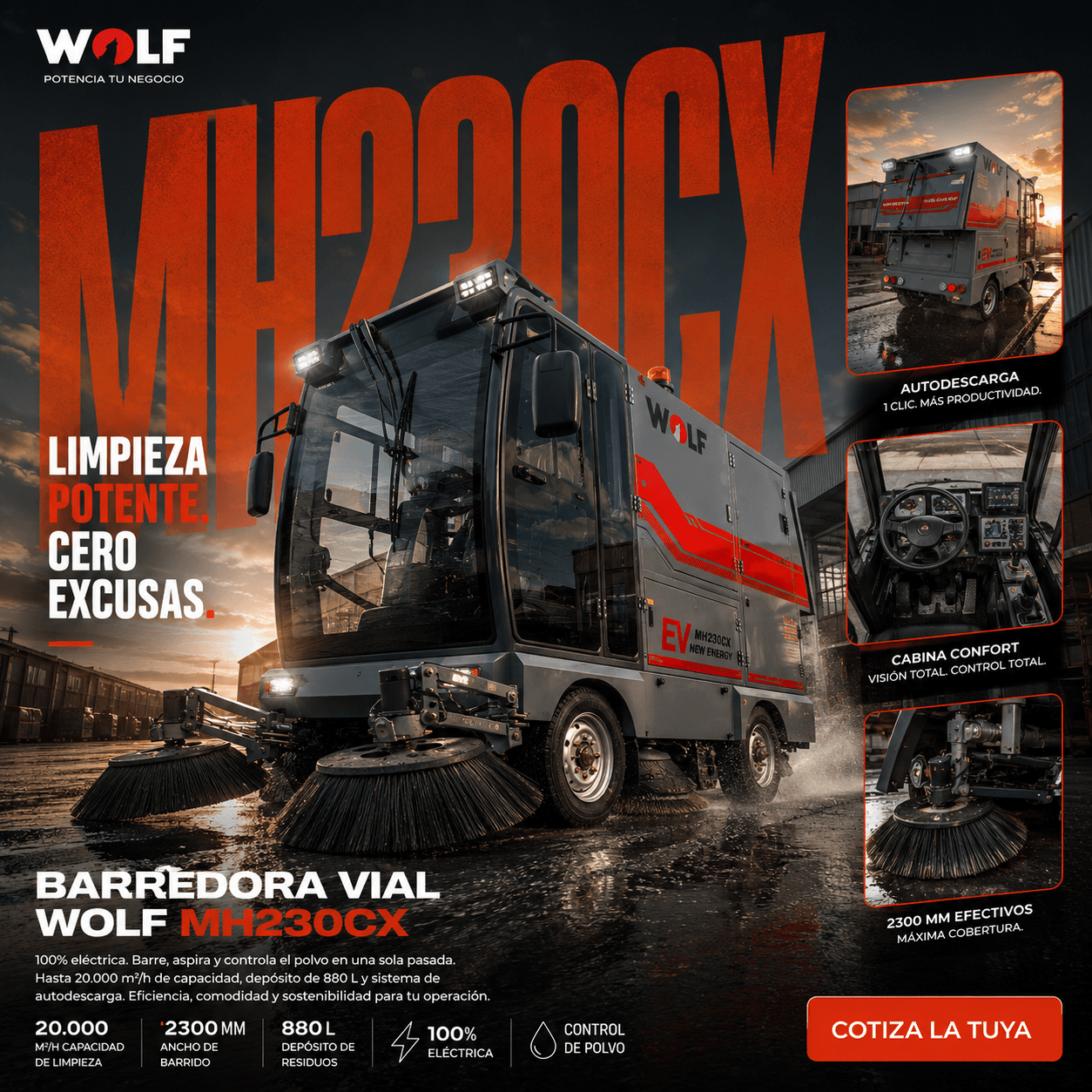 barredora para grandes superficies industriales